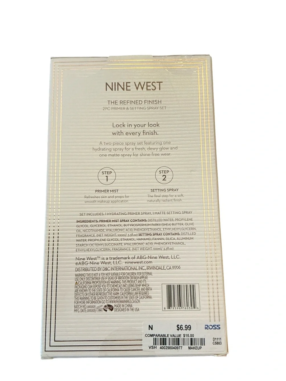 Nine West Refined Finish Primer & Setting Spray